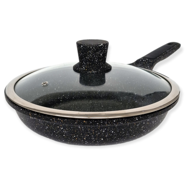 Сковорода &quot;Камень&quot; черная 26/ 12 шт