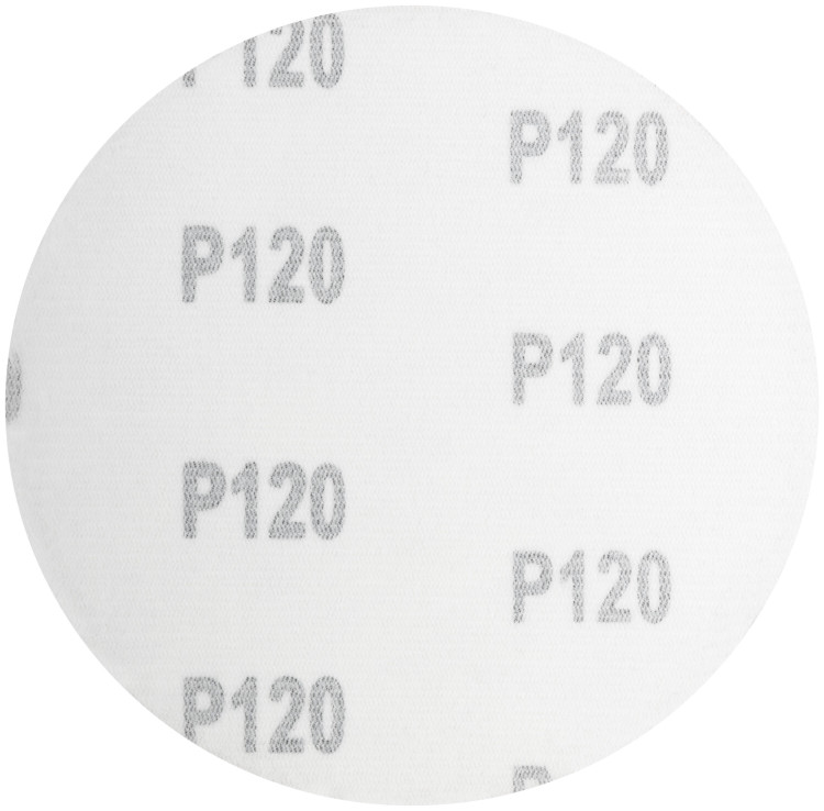 Круги шлифовальные сплошные (липучка),алюминий-оксидные, 125мм,5шт. Р 120