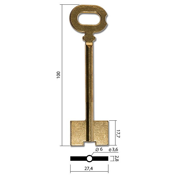 Заготовка для ключей (ДВ-11) Сейфовый