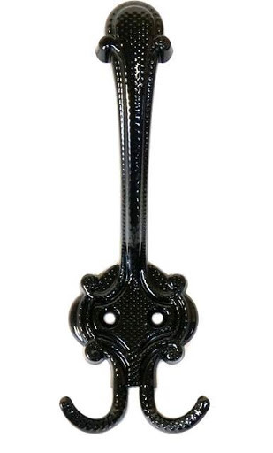 Крючок КВ1-1 "Точки" ЧЕРНЫЙ ГЛЯНЕЦ (50)