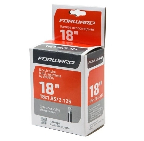 Камера, TU18, 18" *1.95/2.125, Бутил, Schrader (Av