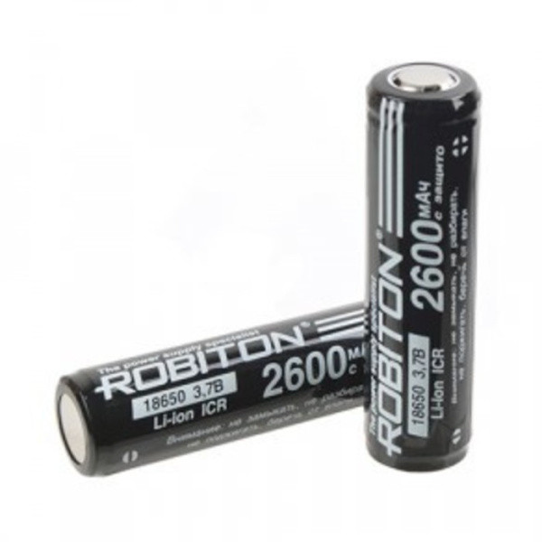 Аккумулятор Robiton 18650 Li 2600mAh 3.7V с защитой