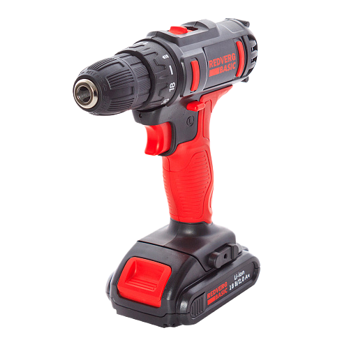 Аккумуляторная дрель-шуруповерт REDVERG BASIC SD18LE/2-2 18В/2х1,5Ач Li-lon, 0-750-1400/мин, 15Нм, БЗП10мм, 1,2кг, кор, Basic