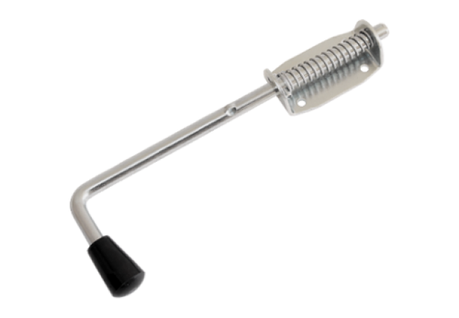 Засов "Домарт" пружинный (90) 280мм мод.2 d-13 (цинк) (10) (сжатие на закрытие)