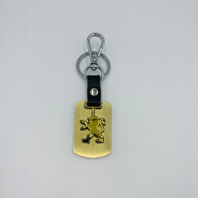 Брелок на ключи "PEUGEOT" карабин (золото)