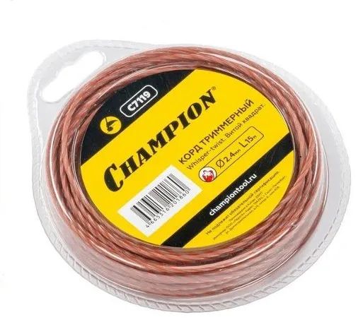 Корд трим.CHAMPION Whisper-twist 2.4мм* 87м (витой квадрат)+нож
