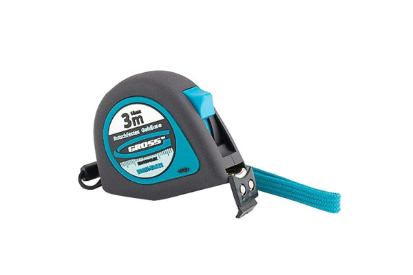 Рулетка 3м х 16мм магнитный обрезиненный зацеп, GROSS 31101