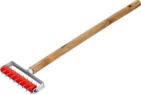 Валик игольчатый для гипсокартона 150мм, деревянная ручка 500мм