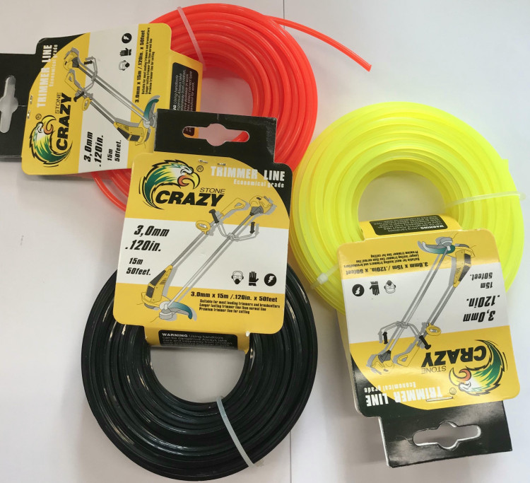 Леска триммерная 3,0мм(15м) сечение звезда CRAZY