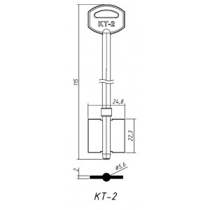 заготовка ключа КТ-2