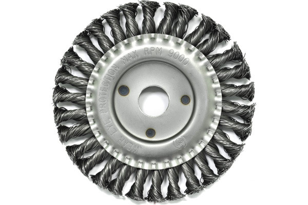 Щетка плоская (150х22.2 мм; витая; сталь 0.5 мм) для УШМ Elitech 1820.073500