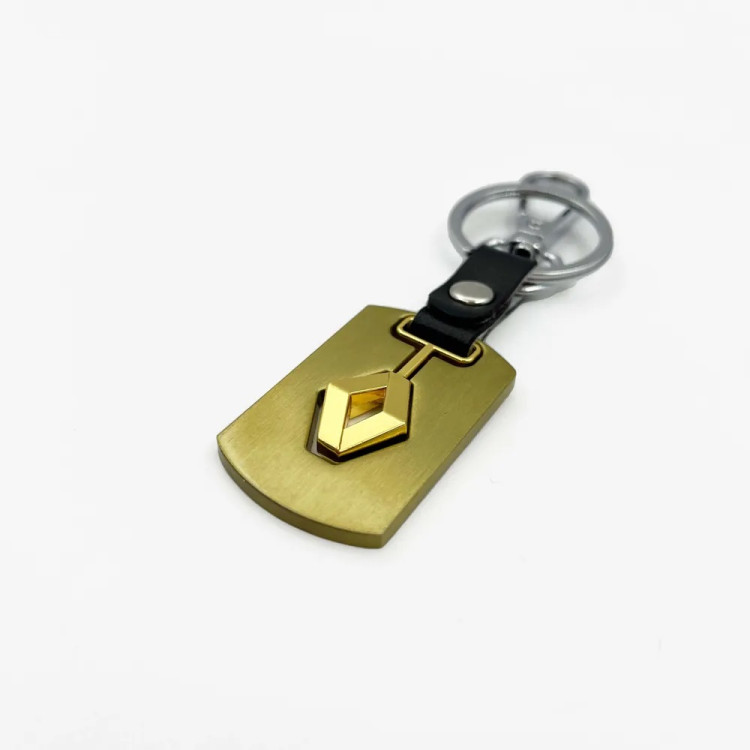 Брелок на ключи "RENAULT" карабин (золото)