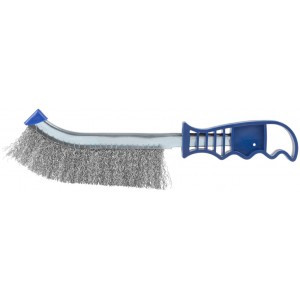 Щетка зачистная, витая проволока 0,3 мм, пластиковая ручка, 250 мм, блистер, CUTOP Profi