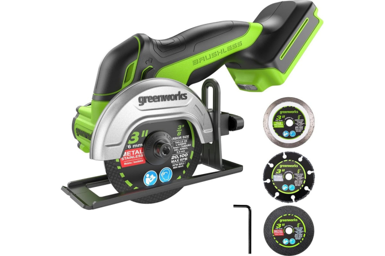 Угловая мини-шлифмашина акк. Greenworks GD24UCS 3402007