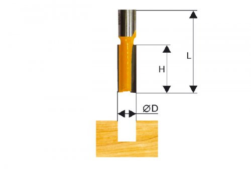Фреза пазовая прямая ф8х20мм хв. 8мм (9200)