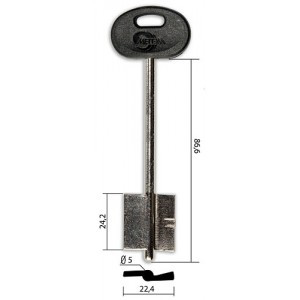 заготовка ключа МТМ-03 ПЛ (MET11DP) Конаково