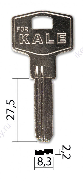 заготовка для ключа KAE-1 перфо правая
