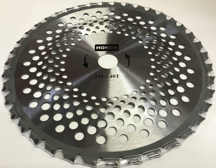 НОЖ Бензокосы с победитовыми напайками УСИЛЕННЫЙ HONDA (255x25.4x3,0мм 40зуб.) HOZ