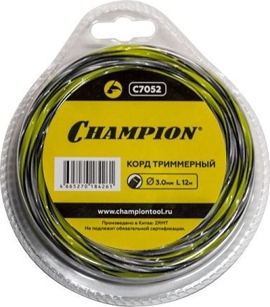 Корд трим.CHAMPION Tornado 3.0мм* 12м (витой квадрат)