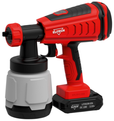 Краскораспылитель аккумуляторный ELITECH КА 18БЛП (E2208.003.00)