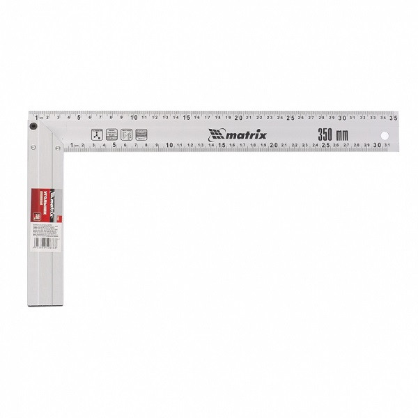 Угольник 350мм. с алюм. основанием, литой