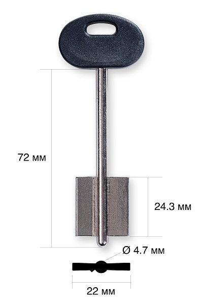 Заготовка ключа MTR11DP (MT-5 пл. правый) короткий