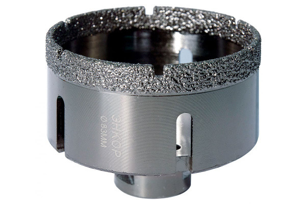 Коронка алмазная по керамограниту (83 мм; М14) для УШМ Энкор 48318