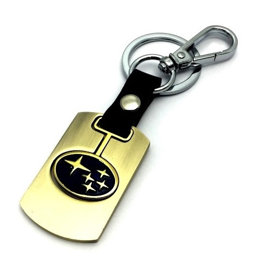 Брелок на ключи "SUBARU" карабин (золото)