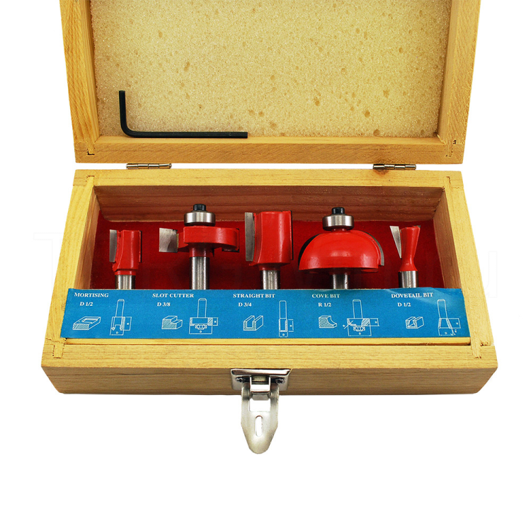 Набор фрез по дереву 5пр. хвостовик 8мм