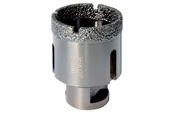 Коронка алмазная по керамограниту (48 мм; М14) для УШМ Энкор 48311