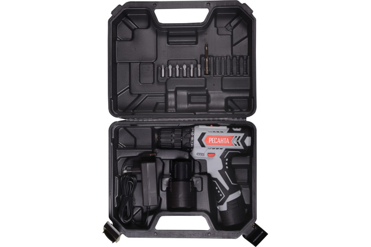 Аккумуляторная дрель-шуруповерт Ресанта ДА-12-2ЛК