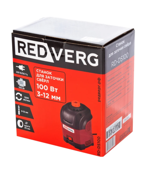 Станок для заточки сверл электрический REDVERG RD-DS100