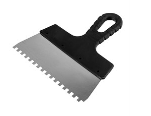 Шпатель зубчатый 200мм. зуб 6*6мм нержавеющий