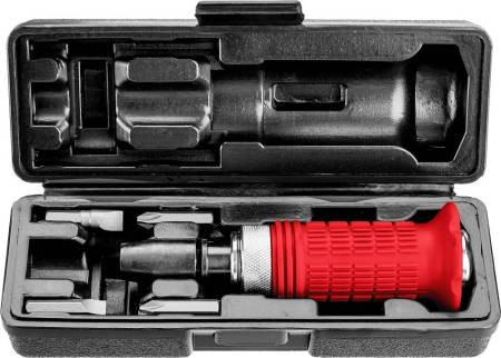 Отвёртка - держатель для бит 6шт ударно-поворотная ЗУБР