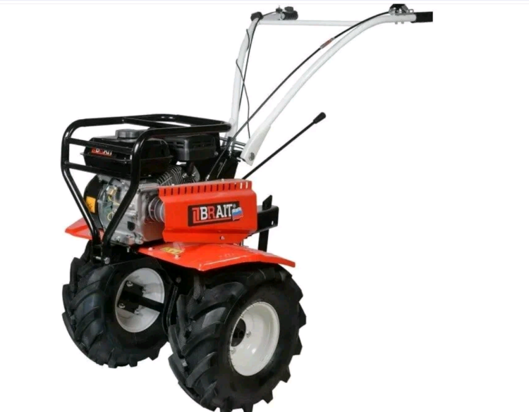 Мотоблок бензиновый BRAIT МБ4W | 7.8 л.с | колеса 19*7-8 Extreme, 4 вперед/2 назад, чугунный реду