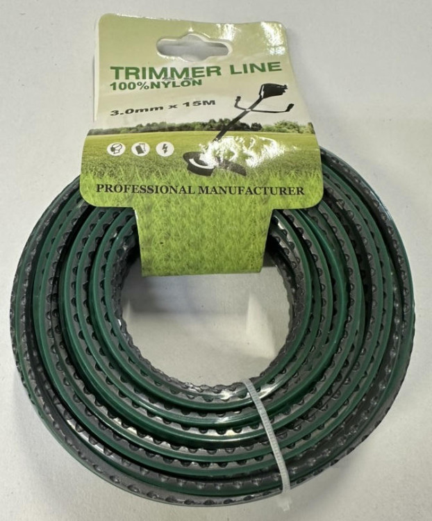 Леска триммерная 3,0мм(15м) сечение Ёлочка