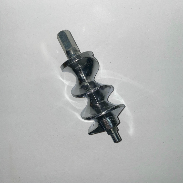 Шнек для электромясорубок SKARLETT, L-136мм, Ø49.5мм, хвостовик L-34мм, 6гр.-14мм, нож 10мм MRZ076