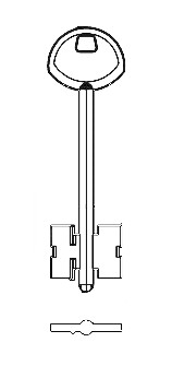 Заготовка для ключа ГАРД-5 (88х17.7х23.6)