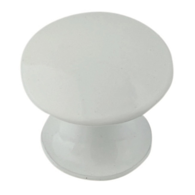 Мебельная ручка-кнопка 14.32.03 (ZY-84) белая