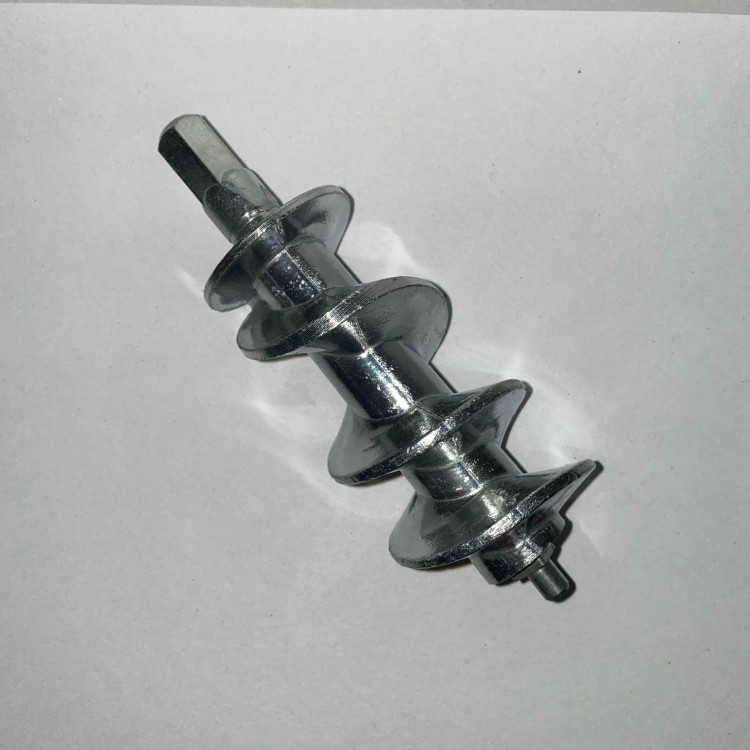 Шнек для электромясорубок SKARLETT, L-150мм, Ø53мм, хвостовик L-39мм, 6гр.-14мм, нож 10мм MRZ077