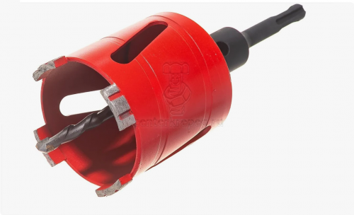 Коронка 72мм по бетону, жел-бетон лазер.сварка, 5 сегм., магн.адапт. sds+