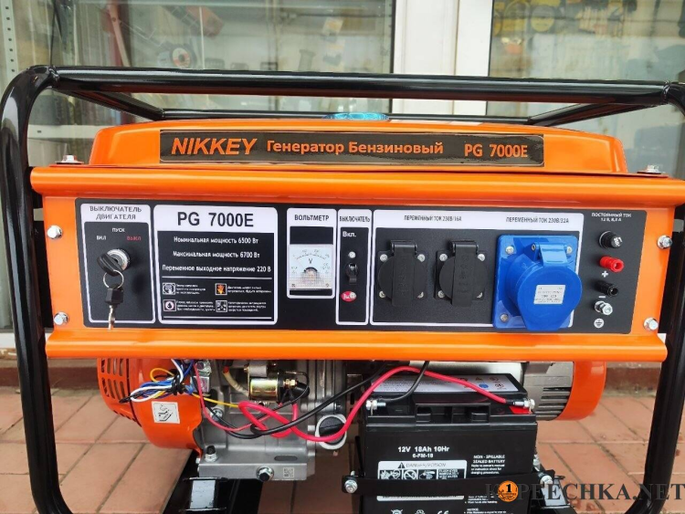 Генератор бензиновый NIKKEY PG 7000 E, мощность 6700Вт