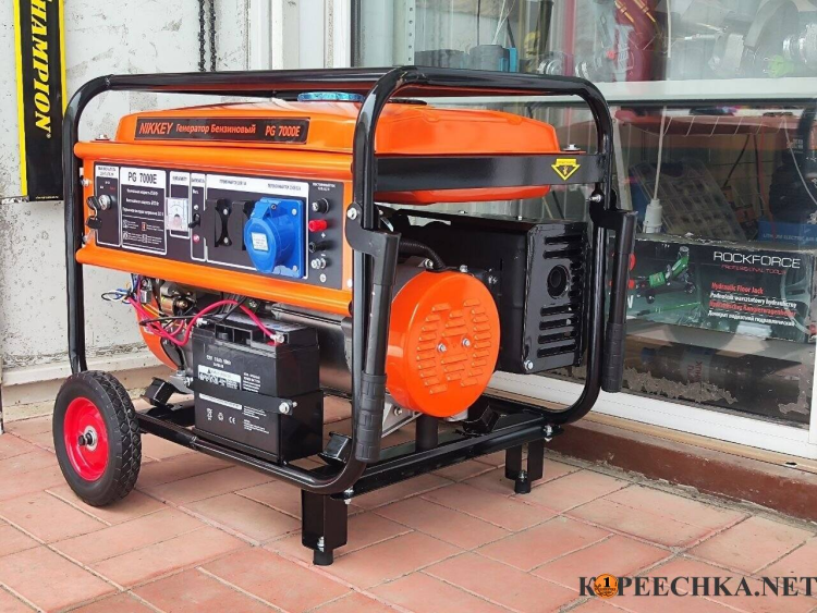 Генератор бензиновый NIKKEY PG 7000 E, мощность 6700Вт
