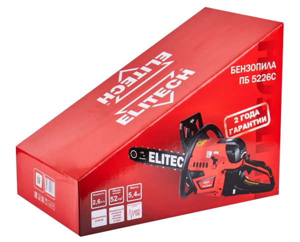 Бензопила ELITECH ПБ 5226C (E1611.011.00)