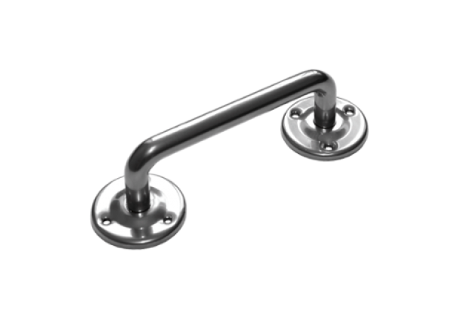 Ручка-скоба "Домарт" 180мм (толщ. 13мм) (хром) (10)