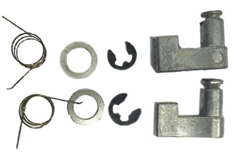 Собачка маховика для бензокосы КИТАЙ 26 CC (в комплекте 2 собачки, 2 пружины, 2 стопора) 010227C