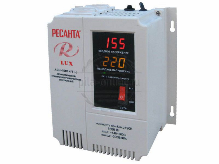 Стабилизатор напряжения РЕСАНТА АСН-1500Н/1-Ц Lux