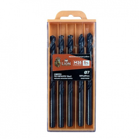 Сверло по металлу M-LION 7х109 мм (5шт)