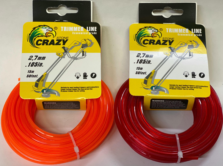 Леска триммерная 2,7мм(15м) сечение звезда CRAZY