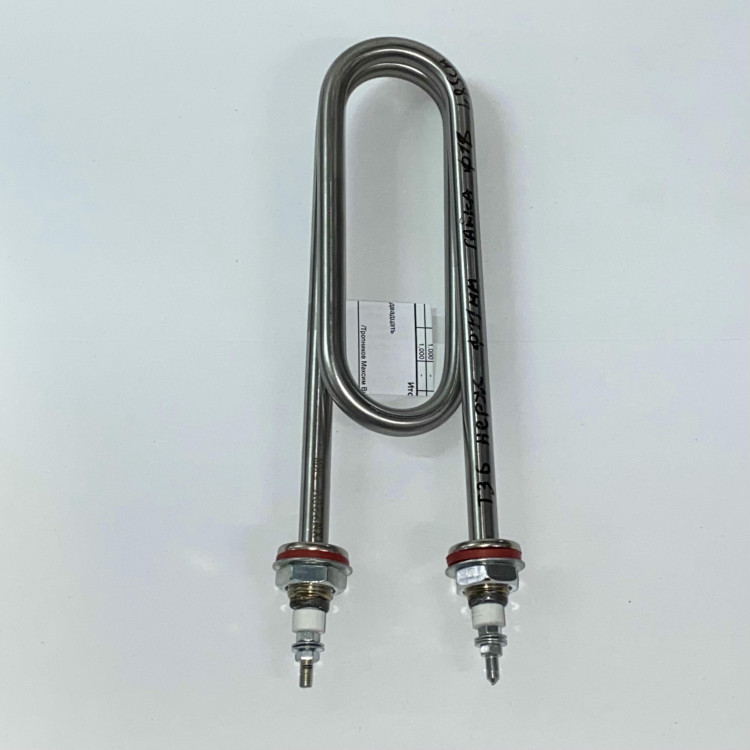 ТЭН для воды Хром 3,0кВт нержавейка U-образный (65/Ø11/штуцер Ø18)